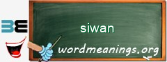 WordMeaning blackboard for siwan